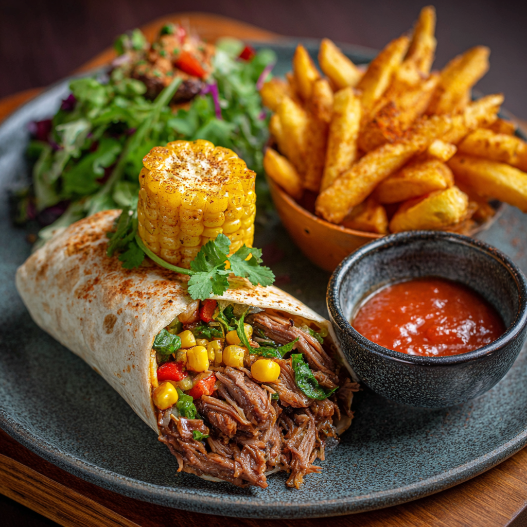 Burrito z szarpaną wołowiną