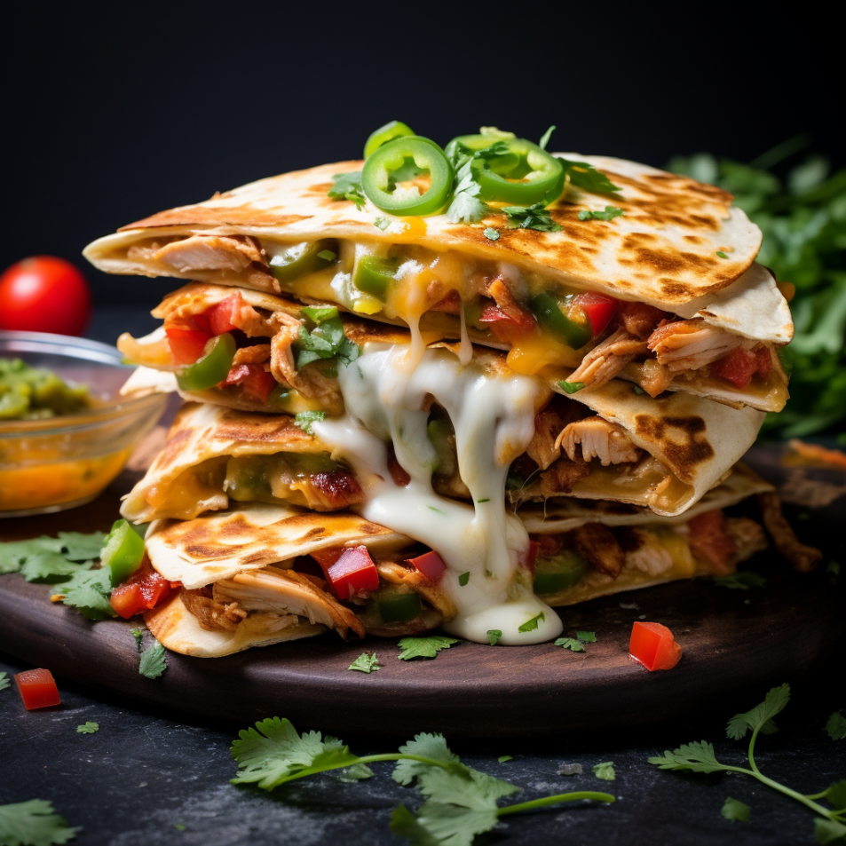 13. Quesadilla z wędzonym kurczakiem